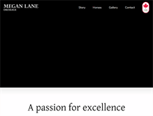 Tablet Screenshot of meganlanedressage.com
